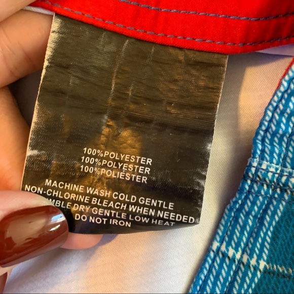 O’Neill Blue Plaid Men’s Swim Trunks size 34 - Picture 4 of 4